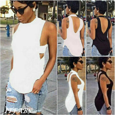 

US Women Sexy Vest Top Sleeveless Shirts Blouse Casual Loose Tank Tops T-Shirt