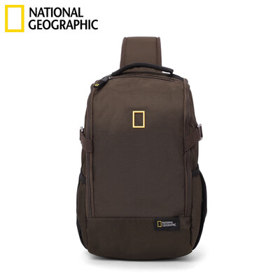 

National Geographic National Geographic Chest Bag Mens Shoulder Bag Diagonal Crossbody Messenger Multifunction Practical Mini Sports Waist Bag Tote Silver Grey