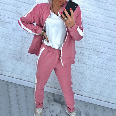 

Toponeto European And American Autumn And Winter Womens New Sports Suit Two-Piece