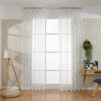 

Simple Leaves Print Blackout Curtains Living Bedroom Window Drapes Curtain