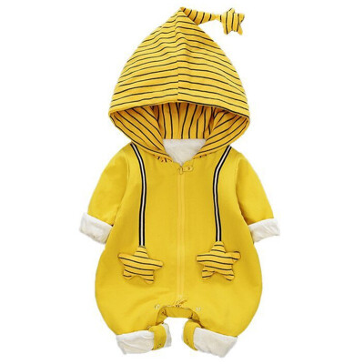 

Fashion Autumn Cotton Baby Romper Long Sleeve Kids Coverall Hooded Infant Jumpsuit Suit Babies Jumpsuits 1-5T