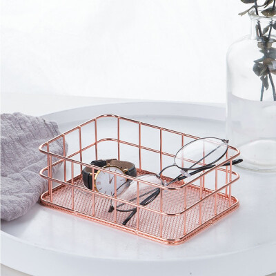 

Siaonvr Metal Storage Basket Mesh Crate Vintage Kitchen Office Storage Desk Organiser