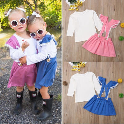 

Baby Girl Kids Cotton Top T Shirt Blouse Tutu Short Dress Skirt Outfit Clothes