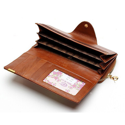

Tailored Leather Women Wallets Coin Pocket Female Clutch Travel Wallet CO