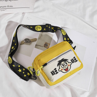 

Ins super fire Wangzi bag female 2019 new net red Korean version of the wild cute girl canvas shoulder Messenger bag