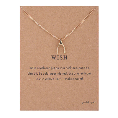 

With Card Alloy Key Star Infinity Love Horse Drop Gold-color Shorts Clavicle Chains Fashion Necklaces & Pendants Wholesale