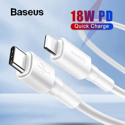 

Biggest Sale Baseus PD 18W Quick Charge Type-C to lighting PD Cable for iPhone 11 Pro Max QC 30 Cable for Macbook Data wire