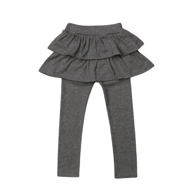 

Newborn Kid Baby Girl Culottes Leggings Ruffles Tutu Skirt Long Pants Trouser