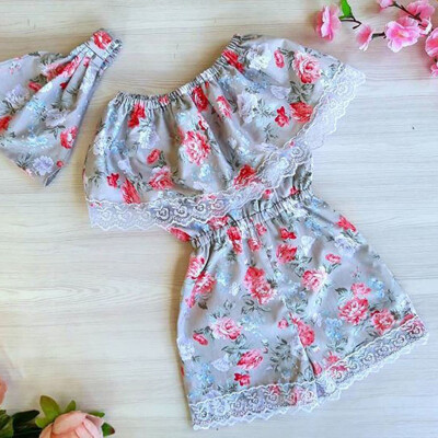 

Infant Baby Girl Kid Floral Ruffle Flower Printed Romper Jumpsuit Clothes