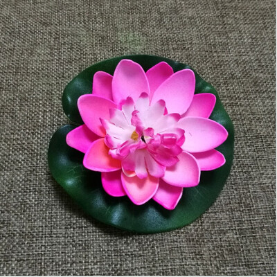 

FUNNYBUNNY 10cm Artificial Pink Purple Orange Crimson Floating Lotus Flowers Home Garden Pond Aquarium Wedding Decoration