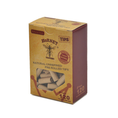 

〖Follure〗120x Hornet Pre Rolled Natural Unrefined Cigarette Filter Rolling Paper Tips 7MM