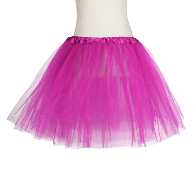 

Roseonmyhand Pretty Girl Elastic Stretchy Tulle Dress Adult Tutu 3 Layer Skirt