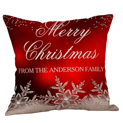 

Tailored Cotton Linen Christmas Tree Zipper Closure Pillow Case Throw Cushion Cover Home