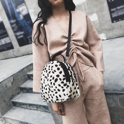 

Tailored Women Girl Plush Backpack Student Satchel Travel School Crossbody Bag Hand Bag