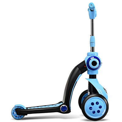 

2-in-1 Kick Scooter Balance Trike With 3 Wheel -Blue