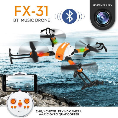

FX-31 RC Drone with Camera 720P Optical Flow Positioning Gesture Photo Follow Me BT Music Drone