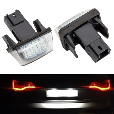 

Fashion 2Pcs Led License Number Plate Lights Bulbs For Peugeot 206 207 307 406 407 Citron C3 C4