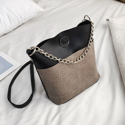 

Tailored Womens Fashion Retro Solid Color Crocodile Shoulder Bag Messenger Bag
