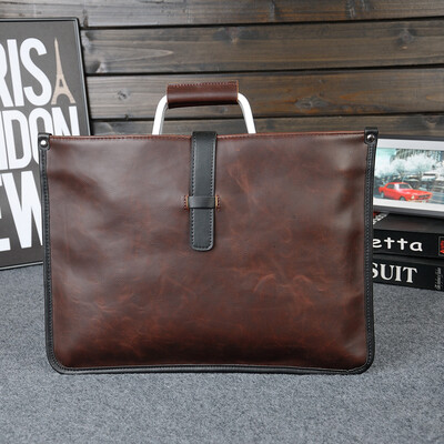 

Korean mens bag British retro bag mens&womens handbags briefcase hand bill of lading shoulder file bag computer bag