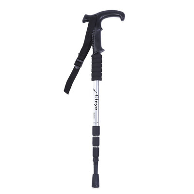 

Magic Cane Folding Safety climbing Walking Stick 4 Joint Anti-shock Folding Trekking pole Climbing T-handle Alpenstock Pole Crutch