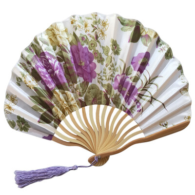 

Siaonvr Chinese Style Hand Held Fan Bamboo Paper Folding Fan Party Wedding Decor