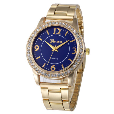 

Relogio Feminino 2018 Top Brand Fashion Quartz Watches Women Gold Geneva Watch Casual Stainless Steel Dress Wristwatches 233