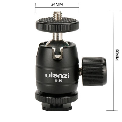 

Mini Metal Ball Head 14 Screw Mount 360°Rotatable Ballhead Tripod Accessory for Camera with Hot Shoe