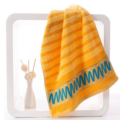 

Hot Sale Couple Cotton Face Towel Soft Stripe Absorbent Thick Towel Cotton Clean Face Towel 4 Color Optional