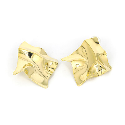 

JURAN Hyperbole Irregular Metal Statement Stud Earring For Women 2 Colors Trendy Zinc Alloy Earrings Party Accessories