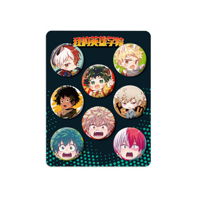 

redCherry Anime Brooches Button Badges Pins Set for Clothes Backpack Pencil Case 8pcsset