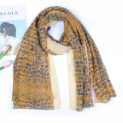 

Gobestart Women Ladies Snakeskin Print Chiffon Scarf Wrap Shawls Headband Soft Long Scarf