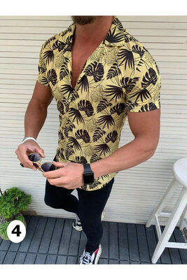 

Mens Short Sleeve Shirt Beach T-shirt Holiday Summer Hawaiian Casual Tops