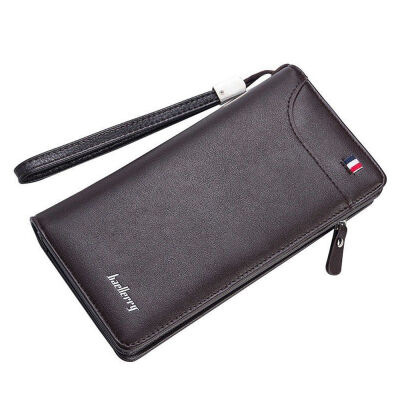 

2019 New Style Fashion Hot Mens Leather Long Wallet Money Holder Blocking Zipper Thin Pocket Letter Clutch