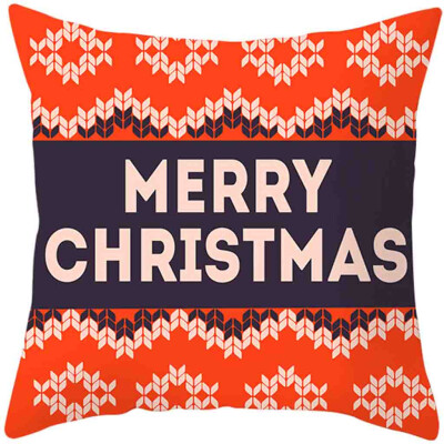 

Siaonvr 2020Merry Christmas Pillow Cases Cotton Linen Sofa Cushion Cover Home Decor