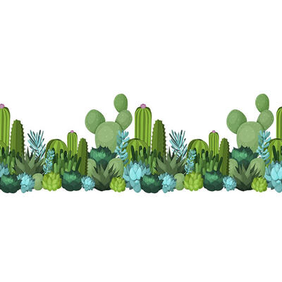 

PVC Removable Waterproof Cactus Wall Stickers Home Living Room Decor Decals