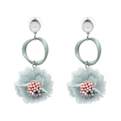 

JURAN 2019 New Arrival Cute Sweety Jewelry Fahion Earring Lace Flower Dangle Earrings For Women Bijoux Factory Price J50133