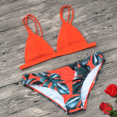 

Saidsome Women Swimwear Bikini Solid Two-Piece Swimsuit Tankini Beach Swimsuit