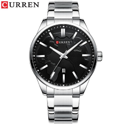 

Curren 8366 Watch Men Waterproof Calendar Quartz Wrist Watch Business Alloy Case Stainless Steel Band Watch