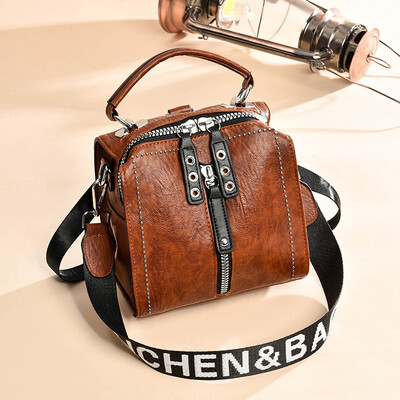 

Womens summer fashion mini shoulder bag small backpack soft leather casual shoulder bag