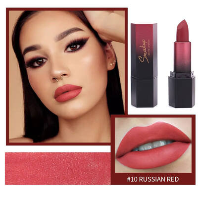 

s Waterproof Matte Velvet Glossy Lip Gloss Lipstick Lip Balm Sexy Red Lip Tint 10 Colors Women Fashion Makeup Gift