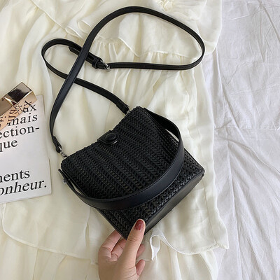 

New small bag handbags new 2019 Korean version of the tide texture woven shoulder bag handbag female bag shoulder bag