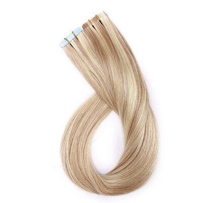 

Tape in Human Hair Extensions Highlight Balayage Long Straight Skin Weft Glue in Hairpieces Invisible Double Sided Tape