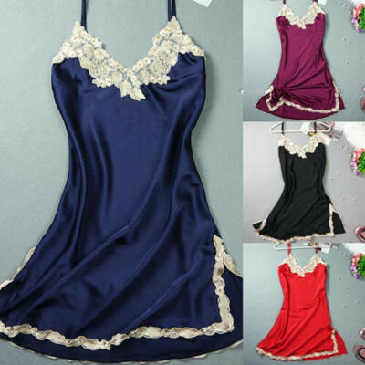 

Hot Women Bathrobes Satin Robe Nightgown Sleepwear Pajamas Lingerie Night Dress