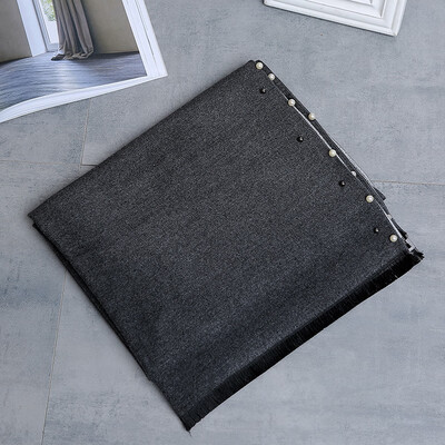 

2017 autumn&winter new Korean beaded pearl imitation cashmere scarf female shawl thickening bib double-sided solid color generation