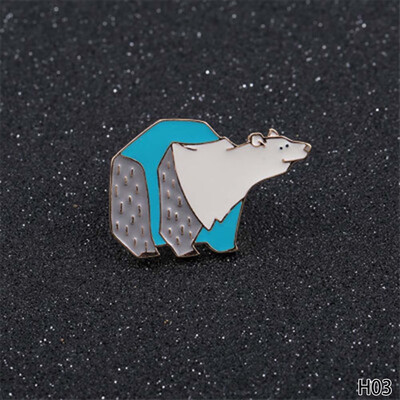

Fashion Cartoon Enemal Pin Cute Balloon Polar Bear Astronauts Ice Cream Pin Brooch Fashion Jewelry