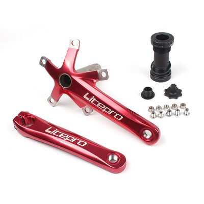 

Bike Cycling Bicycle 170MM Crank Foling Bike Fix Gear Crankset Bike Crank Arm Set BCD 130MM 5 Square Crank Set with Bottom Bracke