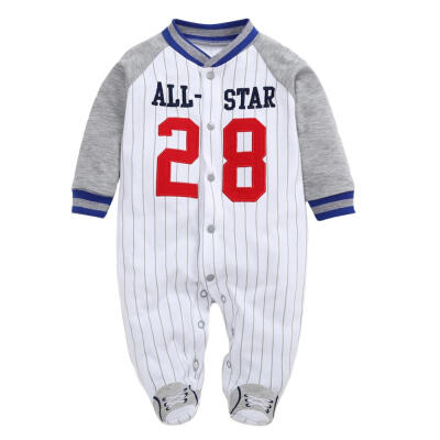 

Newborn Boy Digital Printed Long Sleeve Jumpsuit Baby Autumn Casual Romper