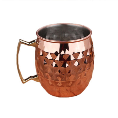 

550ml Portable Stainless Steel Pineapple Design Coffee Tea Cup Milk Wine Mug