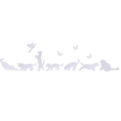 

12pcs 3D Cartoon Cat Mirror Wall Stickers for Home Bedroom Wall Decoration