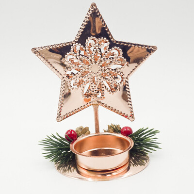 

Christmas Table Candle Holder XMAS Party Wedding Dinner Iron Candlestick Decor